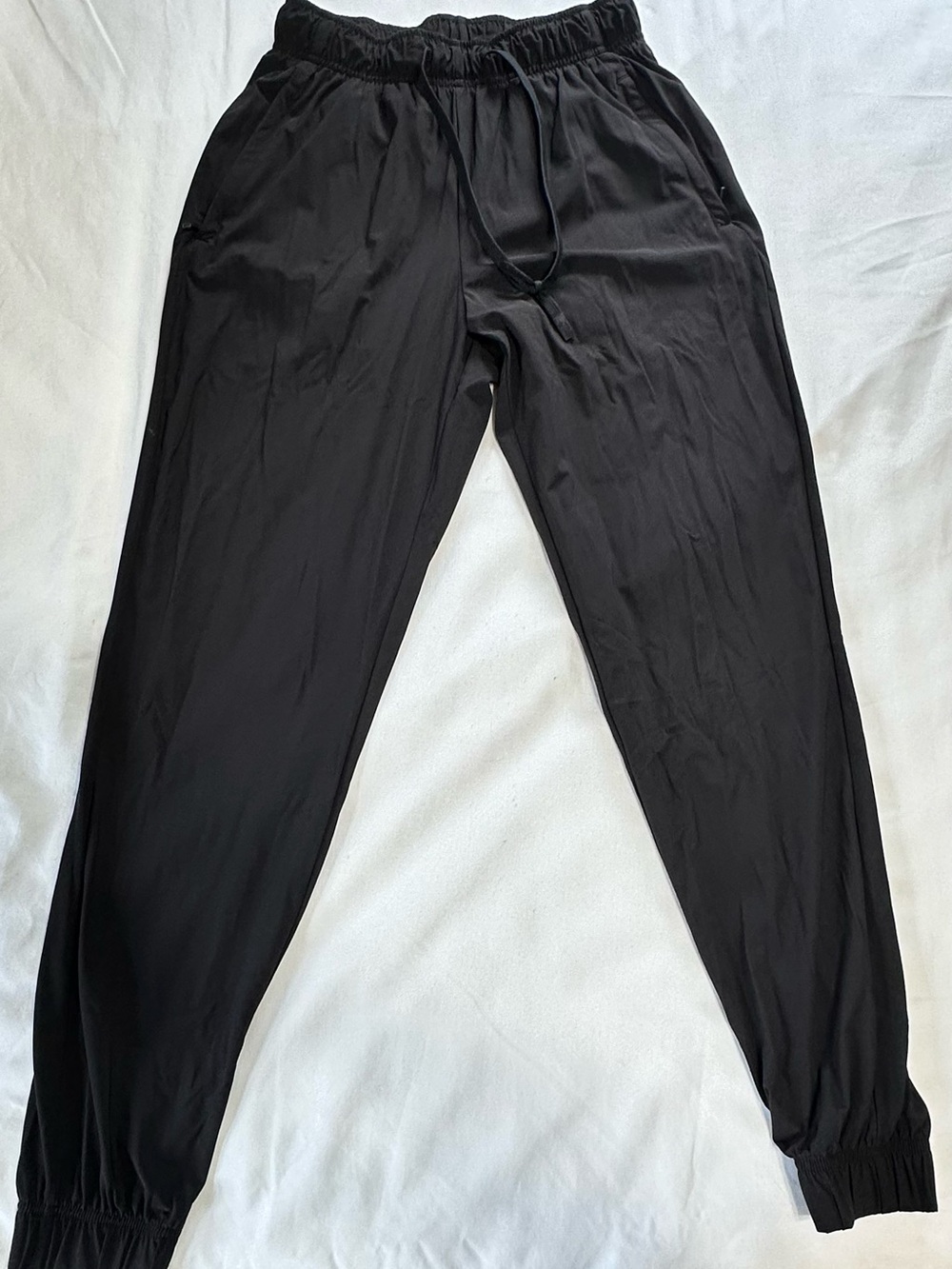 tek gear Black Drawstring Joggers with Elastic Ankles